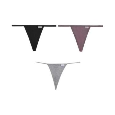 Imagem de Tanga Feminina De Algodão M-XL Sexy Biquíni Calcinha Cintura Baixa G-s