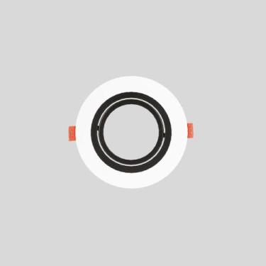 Imagem de Spot de Embutir Redondo Preto e Branco MR16 Dicroica GU10 Direcionável