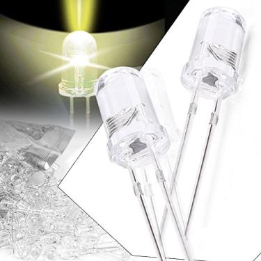 Imagem de Mallofusa - Conjunto de lâmpadas LED de 5 mm com diodo emissor de luz, kit de lâmpadas super brilhantes amarelas (1000 unidades)