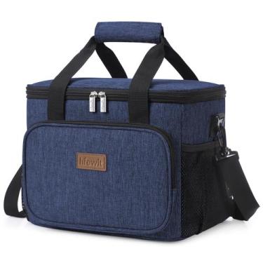 Imagem de Lancheira Lifewit Large Isolated Lancheira Refrigeradora 15L Azul Escu