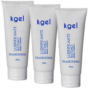 Imagem de Kit 3 un Gel Lubrificante Neutro Deslizante à Base de Água Kgel 50g