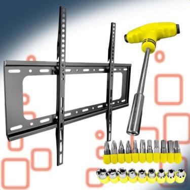 Imagem de Suporte TV Fixo 40 a 80Polegadas Universal Parede + Jogo de Chave Comb