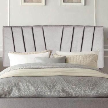 Imagem de Painel Estofada Bélgica 195cm King Size Para Cama Box Quarto Suede Cin