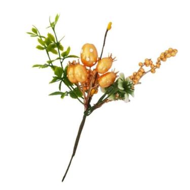 Imagem de Mini Buquê Flores Artificiais Com Ovinhos 22cm - Carmella Presentes