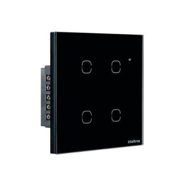 Imagem de Interruptor Smart Wi-fi Touch 4 Teclas Preto Ews 1004 - INTELBRAS