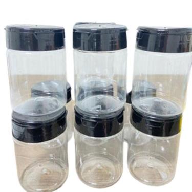 Imagem de Kit 10 Potes Porta Tempero Grãos Life 250ml Tripartida, 10 potes