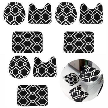Imagem de Tapete Para Banheiro Kit com 3 Jogos com 3 Pçs Cada Antiderrapante Costura Reforçada (Arabic)