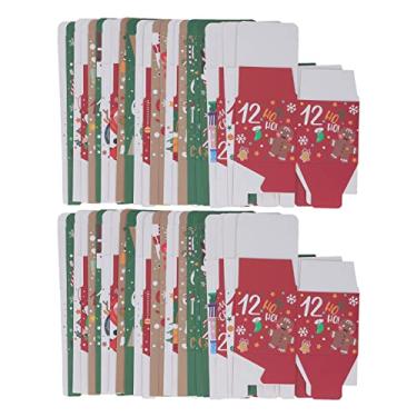 Imagem de 48 Caixas de Biscoitos de Natal, Lindos Padrões de Papel para Lembrancinhas de Casamento Com Tampas para Suprimentos de Festa de Natal