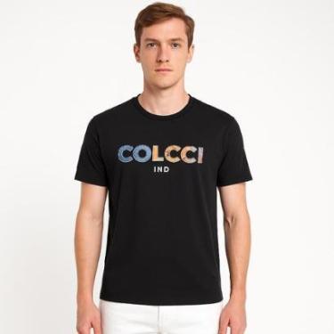 Imagem de Camiseta Colcci Estampada Masculina Preta-Masculino
