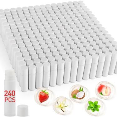 Imagem de Bálsamo labial VISRIE, pacote 240, tubo natural sem rótulo de 4,25 ml