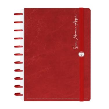 Imagem de Caderno de Disco Inteligente Iscool Personalizado G+ Solid Touch Couro Vermelho