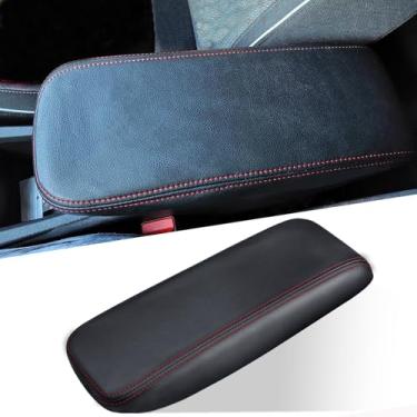 Imagem de ANMOSVO Capa de console central para Chevy Trailblazer 2026 2025-2021- Capa de console central de couro PU resistente a arranhões para Chevy Trailblazer 2021-2026 Acessórios interiores (pontos