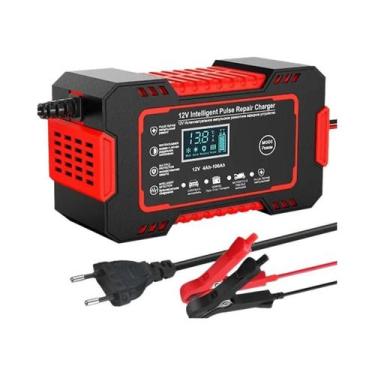 Imagem de Carregador De Bateria Inteligente Rápido 12V 6A Com Display LCD Para B