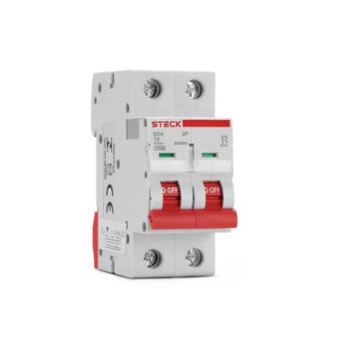 Imagem de Disjuntor Bipolar Din C 10KA - Steck | 6A SDA62C06