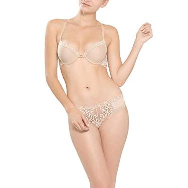 Imagem de Natori Penas femininas fecho frontal em T nas costas, Café, 34C