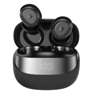 Imagem de Fone de Ouvido Wireless Bluetooth 5.3 – Preto, Intra-auricular, Graves Profundos, Microfone HD, Resistente à Água IPX4, Ideal para Academia, Corrida e Chamadas