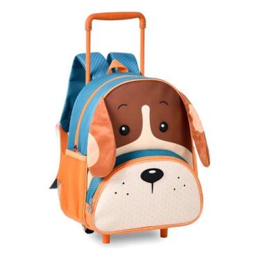 Imagem de Mochila Escolar Carrinho Cachorro Laranja Clio CP24501B - Clio Pets