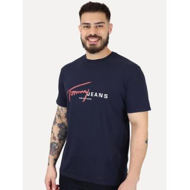 Imagem de Camiseta Tommy Jeans Signature NY Center Azul Marinho, L/G