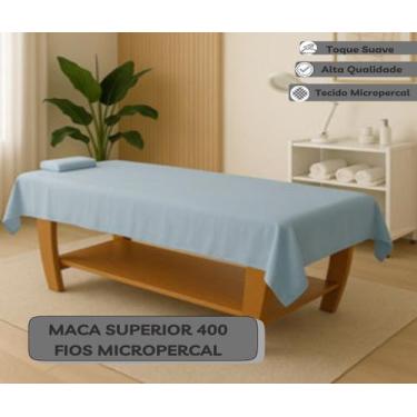 Imagem de Kit 10 Lençol Para Maca Superior Sem Elástico Micro Percal 400 Fios Cl