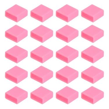 Imagem de PATIKIL Tampas de plugue de porta USB tipo A, 20 peças de silicone antipoeira para smartwatch, telefone, computador, câmera, discos rígidos, portas USB macho, rosa