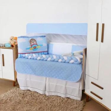 Imagem de Kit Berço com Trança Luxo 10 Peças Americano e Nacional Bebê Menina Me