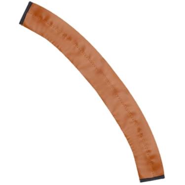 Imagem de Dynwave Capa de alça de PU universal para carrinho de bebê, protetor de apoio de braço, acessório antiderrapante e confortável com zíper lavável, Marrom