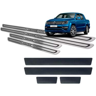 Imagem de Soleiras + Vinil Amarok V6 2010/2019 Preto Baixo Relevo