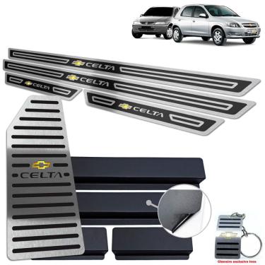 Imagem de Descanso E Soleira 4 Portas Celta Preto Alto Relevo