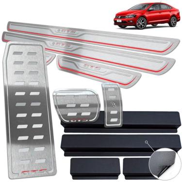 Imagem de Descanso + Pedaleira + Soleira prata Alto Relevo Virtus Gts