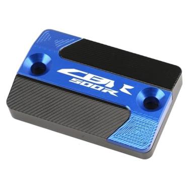 Imagem de BYYINGSUS Acessórios CNC para motocicleta Tampa do reservatório de fluido de freio dianteiro compatível com CB500F CB500X CBR500R CB 500F 500X CBR 500R 2013-2020 (Cbr500r azul)