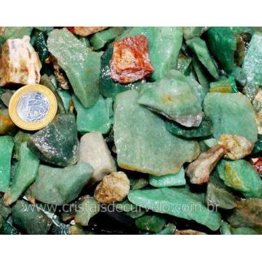 Imagem de Cascalho de Quartzo Verde Cristal Bruto 3kg para Orgonite - Classe A -