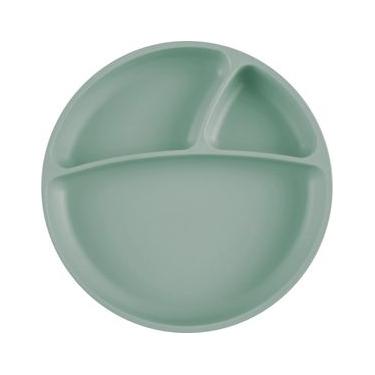 Imagem de Prato Infantil De Silicone Com Divisórias E Sucção Portions River Green - Minikoioi