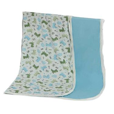 Imagem de Manta Dupla Face 90X90Cm Malha Estampada Fofossauro