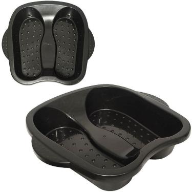 Imagem de Bacia De Plastico Para Pedicure Preta 37X35X8Cm