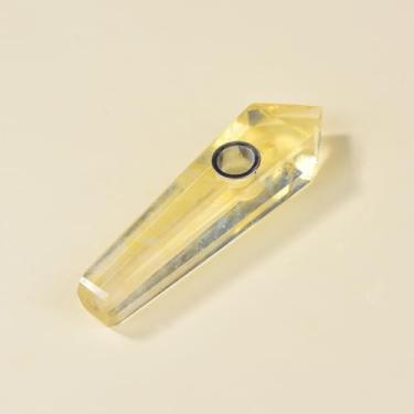 Imagem de Tubo de cristal feito à mão, tubos de cristal de pedras preciosas, cachimbo de ervas bruxas, presente de festa de Halloween, cachimbo de tabaco, cachimbo de pedra preciosa, ótimo presente (quartzo de