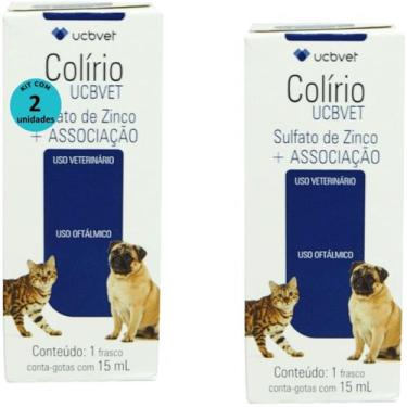 Imagem de Colírio UCBVET 15ml Para Cães Kit Com 2 Unidades