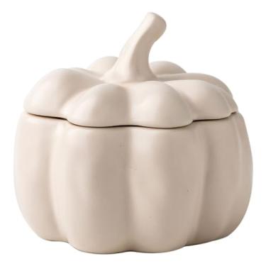 Imagem de Stockpot Copo de ensopado retrô em forma de abóbora 450 ml, tigela de cerâmica, copo de sopa, ninho de pássaro, copo de ensopado, tigela de sobremesa, à prova d'água, tigela de ovo cozido no vapor