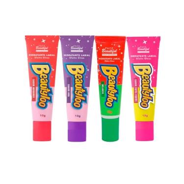Imagem de Kit 04 Hidratante Labial Efeito Gloss Beautyloo Face Beautiful