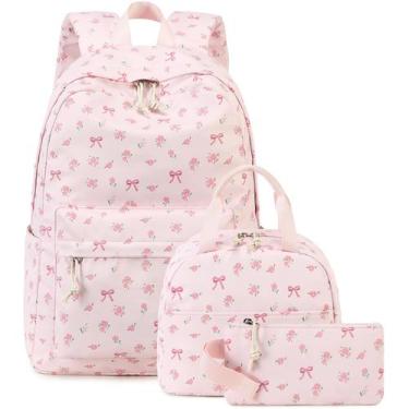 Imagem de Mochila escolar Bluboon Teen Girls com lancheira e estojo de lápis