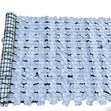 Imagem de LUZTOL Cerca de privacidade falsa expansível tela de cerca de privacidade de hera falsa 1 m x 3 m cerca folha exterior varanda jardim festa casamento campanha de natal pessoa animais de estimação (cor