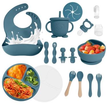 Imagem de Conjunto de desmame Baby Led Catvegue, 17 peças de silicone sem BPA