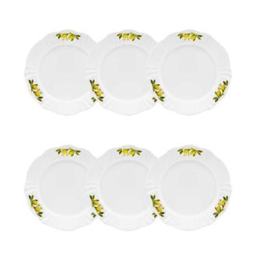 Imagem de Jogo De 6 Pratos Sobremesa 23 Cm Oxford Soleil Limoni
