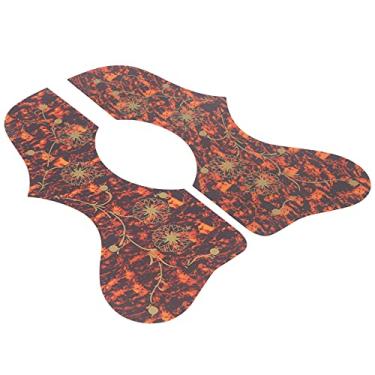 Imagem de Domary Protetor de Guitarra Picaretas Anti-riscos Placa de Proteção de Plástico Rígido para Instrumento de Cordas (Marrom)