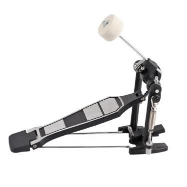 Imagem de RiToEasysports Pedal de Tambor Baixo, Liga de Alumínio único Baixo pé pontapé Percussão Corrente Movimentação Preto Tambores Conjunto Pedal para Baterista