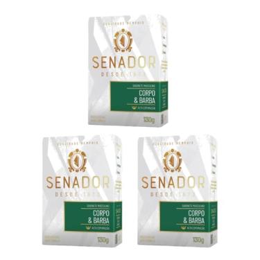 Imagem de KIT 3 Sabonete Senador Corpo E Barba 130g