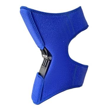 Imagem de Colaxi Joelheira auxiliar para idosos, acessórios ajustáveis, leve, multiuso para atividades esportivas com mola tripla, Azul