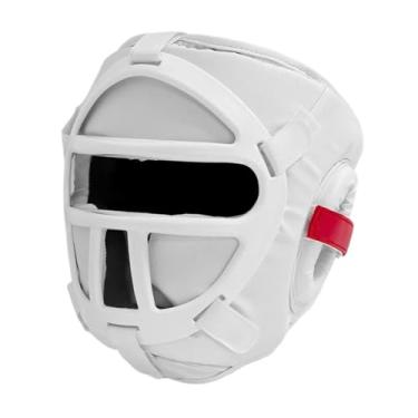 Imagem de menolana Capacete de boxe, equipamento de sparring, leve, ergonômico, proteção auricular macia com máscara facial para adultos, competição de Muay Thai, M