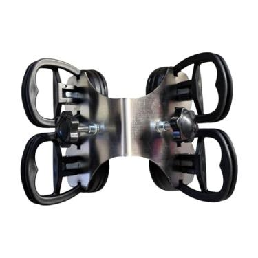 Imagem de ShengQuanHao Ferramenta de Instalação de Ajuste de 90 Graus Grampos de Canto Resistentes para Junção E Nivelamento de Costuras para Lajes de Pedra E Mármore, Preto 4 Ventosas, Tamanho real