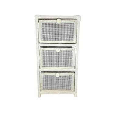 Imagem de Gaveteiro Organizador Tela 3 Gavetas 30x30x57(Branco)