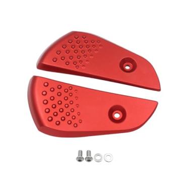 Imagem de UGPLM Pedais de motocicleta, apoios para os pés, atualização, elegante, substituição, acessórios leves e resistentes, montagem de apoios para os pés para, Vermelho